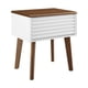 thumbnail image 1 of Mesa Auxiliar O Mesita De Noche Moderna De Mediados De Siglo Modway Render En Color Blanco Nogal, 15 X 19 X 21,5, 1 of 5