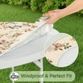 thumbnail image 5 of Country Rustic Floral Round Elastic Tablecloth Waterproof Fitted Cover with Farmhouse Floral Print, 5 of 5