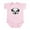Petal Pink, variant on - Black & White Puggle Infant Bodysuit - Baby Light Bodysuit, Size Newborn - 24 Months