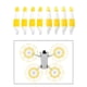 thumbnail image 4 of 8x Hélices para 6030F Repuestos portátiles y silenciosos Hélices para 6030 F Blade Double Doble Blanco Amarillo, 4 of 9