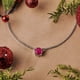 thumbnail image 2 of JeenMata Hermoso Collar con Colgante Solitario de Piedra Natal de Julio de 1 Quilate de Corte Redondo - Rubí - Chapado en Oro Blanco de 18 Quilates, Mujer, Adulto, 2 of 6