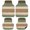 Brown Off-White Green, variant on Purple Checkered Car Floor Mats 4 Pieces, Front & Rear Auto Carpet Mats Full Set with Rubber Backing, Farmhouse Buffalo Plaid Universal All Weather Car Floor Protectors for SUV Truck Van