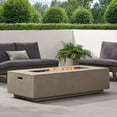thumbnail image 2 of Hearth Outdoor 50,000 BTU Lightweight Concrete Rectangular Fire Pit (No Tank Holder), Light Gray, 2 of 6