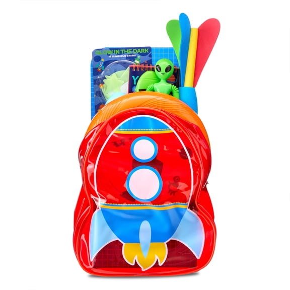 Easter Pre-Filled Boys Rocket Backpack Easter Basket, Brand by Vendor Labeling, Age Group 3&Up