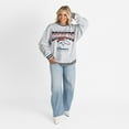 thumbnail image 3 of Women's Gameday Couture Ash/Black Denver Broncos Oversized Gridiron Drive Ringer Stripe Sweatshirt, 3 of 6