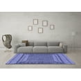 thumbnail image 3 of Ahgly Company Machine Washable Indoor Square Southwestern Blue Country Area Rugs, 8' Square, 3 of 4