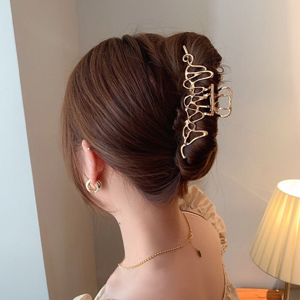Pinza de pelo geométrica de Metal para mujer y niña, horquillas de cangrejo, pinzas cruzadas de moda, pasadores, Clip de cola de caballo coreano, accesorios para el cabello