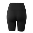 thumbnail image 3 of A2Y Women's Lightweight Mid Length High Waist Workout Seamless Ribbed Biker Shorts Black SM, 3 of 5