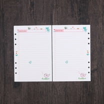 Amosfun 2Pcs White A5 Paper Refills for Notebook Use with Round Hole Design