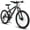 Gray-Green, variant on HappyToysWorld 24 Inch Mountain Bike with Dual Full Suspension & 21 Speeds, Front and Rear Disc Brakes, High-Tensile Steel Frame for Men and Women, Outdoor Riding