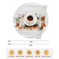 thumbnail image 6 of 15 Inch Round Placemats Set of 6, Orange Green Grey Fall Non Slip Heat Insulation PP Table Mats, Botanical Thanksgiving Pumpkins Vintage Washable Place Mats for Kitchen Dining Party Table Decor, 6 of 7