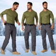 thumbnail image 5 of POENTAB Fleece Lined Hiking Pants for Men Outdoor Cargo Pants Waterproof Insulated Warm Work Trousers for Winter, 5 of 6