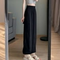 thumbnail image 2 of Kmdttou Cargo Pants Summer Workwear Pants Thin High Waisted Drying Sun Protection Ice Silk Casual Straight Leg Wide Leg Pants Pocket Long Pants, 2 of 6