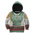 thumbnail image 4 of Halloween Cosplay Costumes 3D Fett S.W Boba Hoodie Apparel Kids, 4 of 6