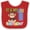 Red and White, variant on Inktastic Monkey First Birthday Boys or Girls Baby Bib