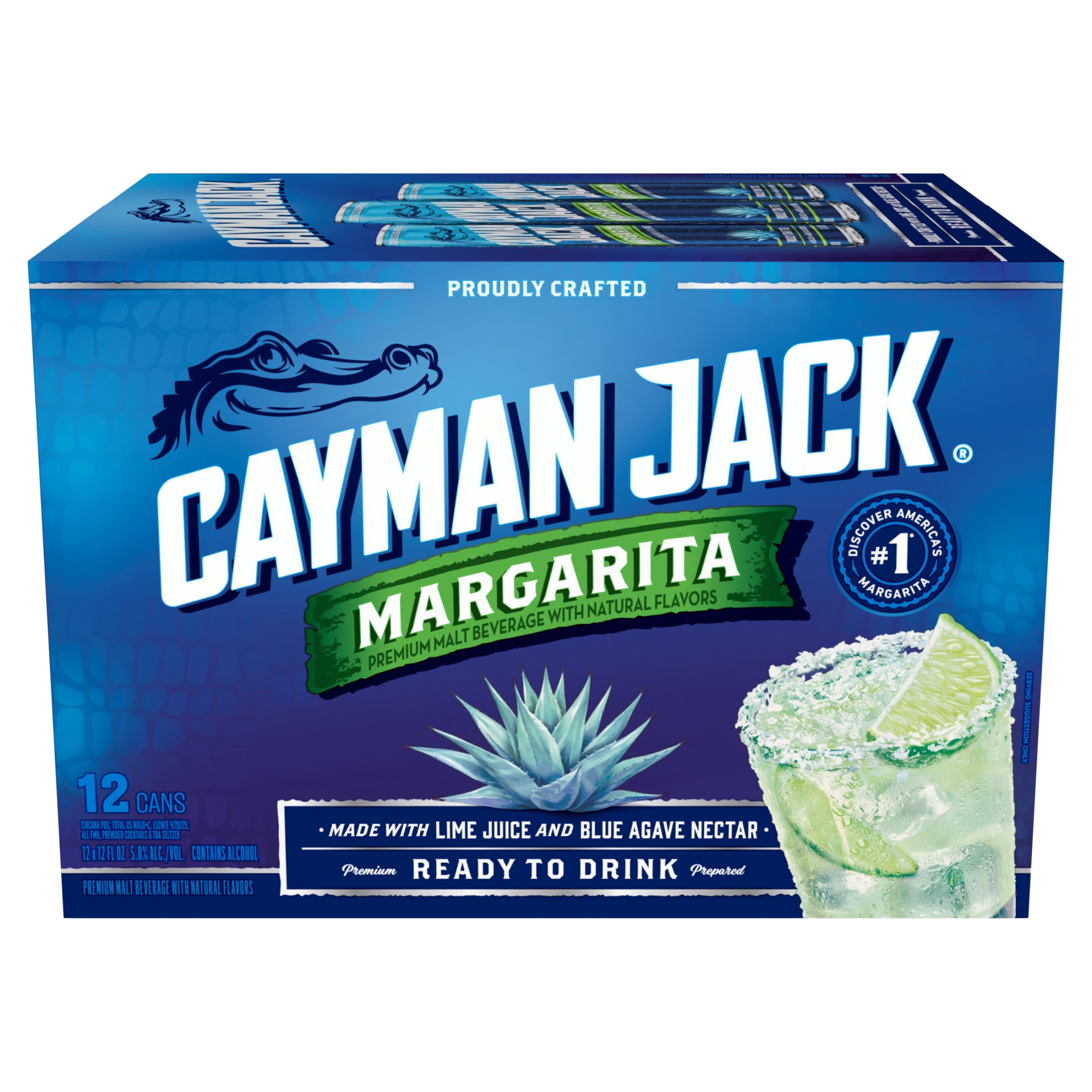 Cayman Jack Margarita, 12 Pack, 12 fl oz Cans, 5.8% ABV