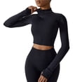 thumbnail image 1 of Chaqueta de Yoga for mujer, chaqueta de Yoga deportiva for correr al aire libre con cremallera, chaqueta de manga larga, ropa de Yoga de secado rápido for niñas, 1 of 7