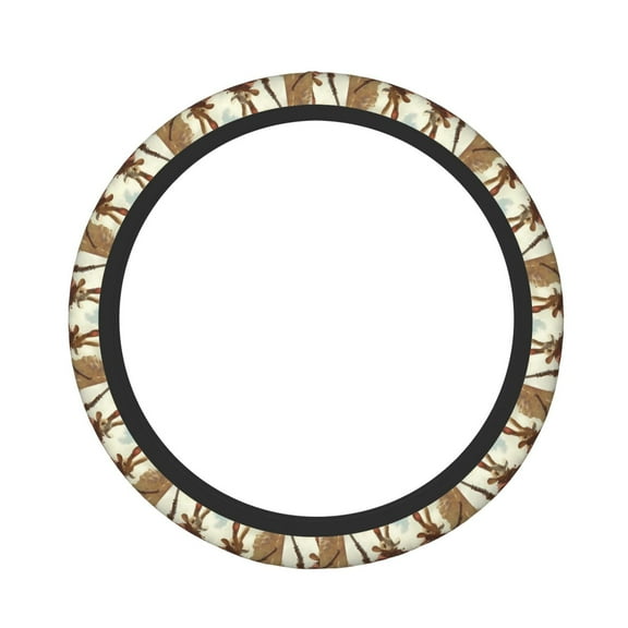 Bingfone Western Rabbit Cowboy Steering Wheel Cover - Universal 15 Inches Car Steering Wheel Covers Grip Auto Internal Accessories