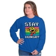 thumbnail image 4 of PACMAN Stay Hungry Funny Food Gamer Unisex Plus Size Sweatshirt Brisco Brands 3X, 4 of 6