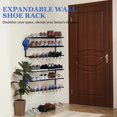 thumbnail image 4 of Zapatero de pared Jchccu de 3 niveles con capacidad para 24 pares, negro, 4 of 7