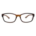 thumbnail image 2 of Blue Light Filtering Lens Fit Over Glasses Clear Lens Rectangular Unisex Brown, 2 of 4