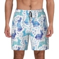 thumbnail image 2 of Picia Rabbit2 pattern Mens Swim Trunks with Compression Liner Stretch Beach Shorts Quick Dry with Zipper Pockets No-Chafing Board Shorts-X-Large, 2 of 9