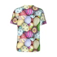 thumbnail image 2 of Daiia Colorful Easter Eggs Mens Baseball Jersey Button Down Shirts Short Sleeve Sports Uniforms-Small, 2 of 9