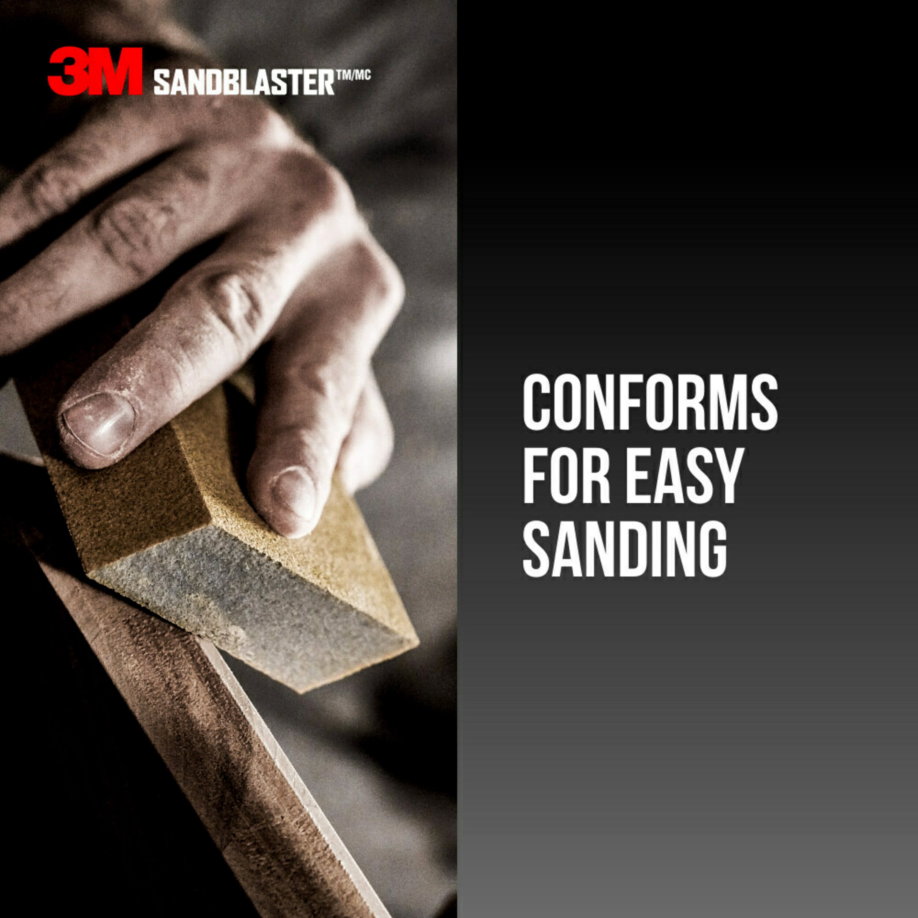 3M SandBlaster Advanced Sanding Dual Grit Block Sanding Sponge 220/320 Grit, 4 1/2 in. x 2 1/2 in. x 1 in. , 1/Pack