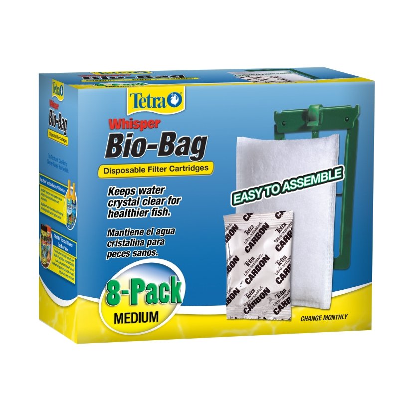 Tetra Whisper BioBag Aquarium Filter Cartridge, Unassembled Medium, 8