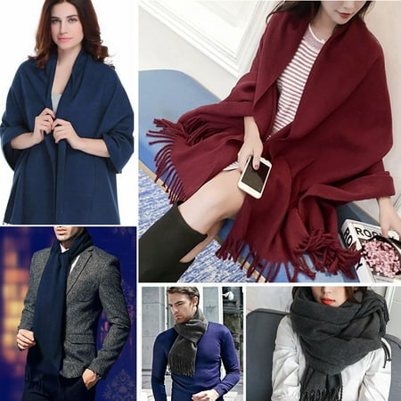 Mens Wollen Scarf Womens Knit Scarf-Fitbest Mens Womens Knit Scarf Thick Knit Winter Infinity Circle Loop Scarf ()