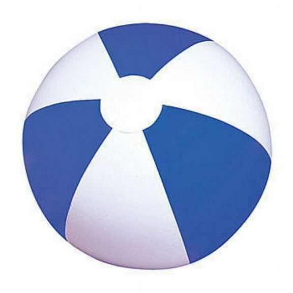 LOT OF 24 BEACH BALLS 12" BEACHBALL BALL POOL PARTY BLUE WHITE