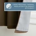 thumbnail image 5 of TOWN & COUNTRY BASICS Bertram Solid Linen Texture Indoor Curtains, Room Darkening with Energy Efficient Lining, Grommet Top, 2-Pack Set, Coffee Brown, 50"x84", 5 of 9