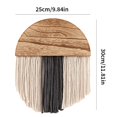 thumbnail image 3 of Wall Hanging Boho Fringed Tapestry Woven Tapestry, Bohemian Chic Home Decor Modern Handmade Semi-round Wood Tapestry Wall Art Decorations for Bedroom Living Room Apartment Ornament, 3 of 7