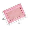 thumbnail image 3 of Fmbmuo 3 Hole Pen Pouch - Clear Oxford Fabric Pencil Pouch, 9x7 Inch college Organizer (Assorted Colors), 3 of 5