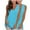 Blue, variant on Timegard 2pc Tank Top for Women V Neck Loose Workout Sleeveless Top Casual Comfy Solid Color Basic Tee