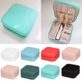 thumbnail image 2 of K-KED Portable Delicate Jewelry Box Organizer Leather Jewellery Ornaments Case Travel Storage *-blackish green, 2 of 7