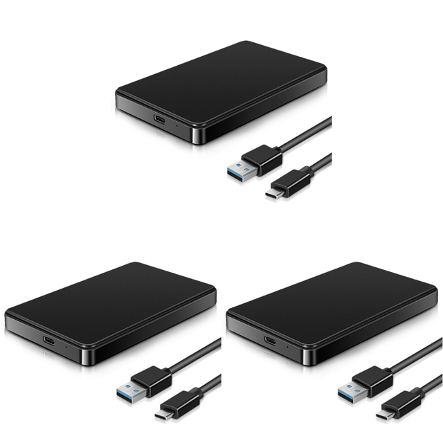 3PCS Type-C USB3 1 Caja disco duro SATA 2 5 pulgadas para Windows/Mac Os/Linux