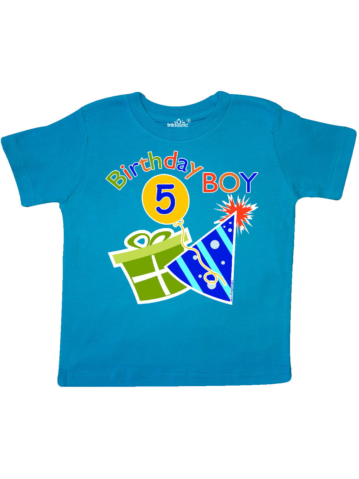 INKtastic - Birthday Boy 5th Birthday Toddler T-Shirt - Walmart.com ...