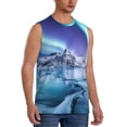 thumbnail image 2 of Balery Night At Lake Aurora 1 Camisetas sin mangas para hombre, absorbe la humedad y protege contra el mal olor.-X-Large, 2 of 7
