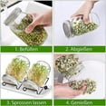 thumbnail image 3 of Sprouting Jar Kit, the Key to Easy Sprouting of Various Seeds, Including Screen Sprout Lid, Adjustable Stands, Stainless Steel Sprouting Caps, and Multipurpose Jars for a Healthier Lifestyle (2 Pack), 3 of 5