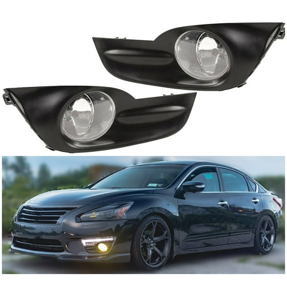 LABLT Clear Fog Lights Lamps Kit Switch Harness for 13-15 Nissan Altima Sedan 4Dr Fits select: 2013 ,2015 NISSAN ALTIMA 2.5/S/SV/SL