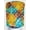 Orange Teal Green Floral, variant on Batik Tie Dye Water Bottle Cover by Penny's Needful Things (3 Gallon Cover)(Top Spout) (Pink Blue Green Spots)