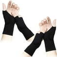 thumbnail image 1 of 2 pares (negro, L) Soporte de muñeca de gel para férula Almohadillas para lesiones del pulgar Guantes de alivio de compresión transpirables Soporte para túnel carpiano Restricción de esguince Or, 1 of 5