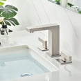thumbnail image 4 of sumerain 8 Inch Widespread Brushed Nickel Bathroom Faucet 2 Handles Lavatory Faucet with Quick Install Hose, 4 of 9