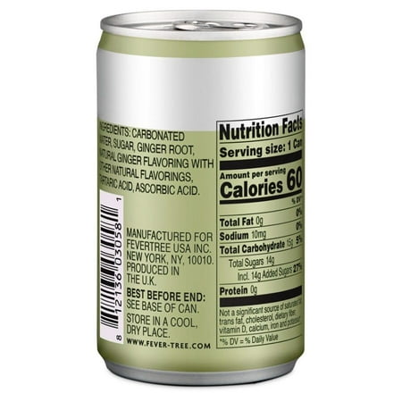 Fever-Tree Ginger Beer 150ml Cans; 8-pack