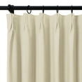 thumbnail image 5 of TWOPAGES Pinch Pleat Drape Cotton Blend Light Filtering Curtain for Bedroom, 1 Panel, 52"x108", Seedpearl, 5 of 6