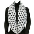 thumbnail image 6 of Wrapables® Dottie Infinity Acrylic Knit Scarf Circle Scarf, White/Black, 6 of 6