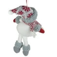 thumbnail image 5 of Northlight 14" Gray and Red Plush Snowman Hanging Christmas Ornament, 5 of 5