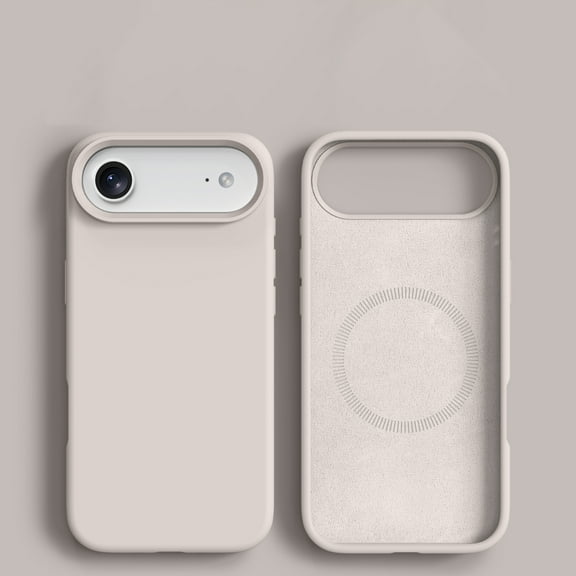 Decase for Apple iPhone Air Slim Mag-Safe Case,Premium Silicone Case with Soft Anti-Scratch Microfiber Lining,Shockproof Protective Phone Case,Flexible TPU Magnetic Matte Back Cover,White