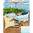 thumbnail image 5 of Outdoor Tablecloth with Umbrella Hole and Zipper 60 x 84 Inch Polka Dot Watercolor Gradient Teal Green Table Cover for Rectangular Tables Tabletop Collection for Patio Garden Picnic Camping, 5 of 6